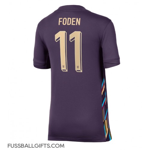 England Phil Foden #11 Fußballbekleidung Auswärtstrikot Damen EM 2024 Kurzarm